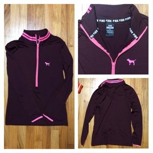 PINK lightweight stretchy 1/4 zip